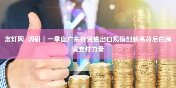 富灯网  调研｜一季度广东外贸进出口规模创新高背后的跨境支付力量