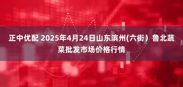 正中优配 2025年4月24日山东滨州(六街）鲁北蔬菜批发市场价格行情